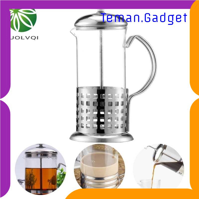 TG - DPR DUOLVQI French Press Manual Coffee Maker Pot Grid Pattern - KG72I