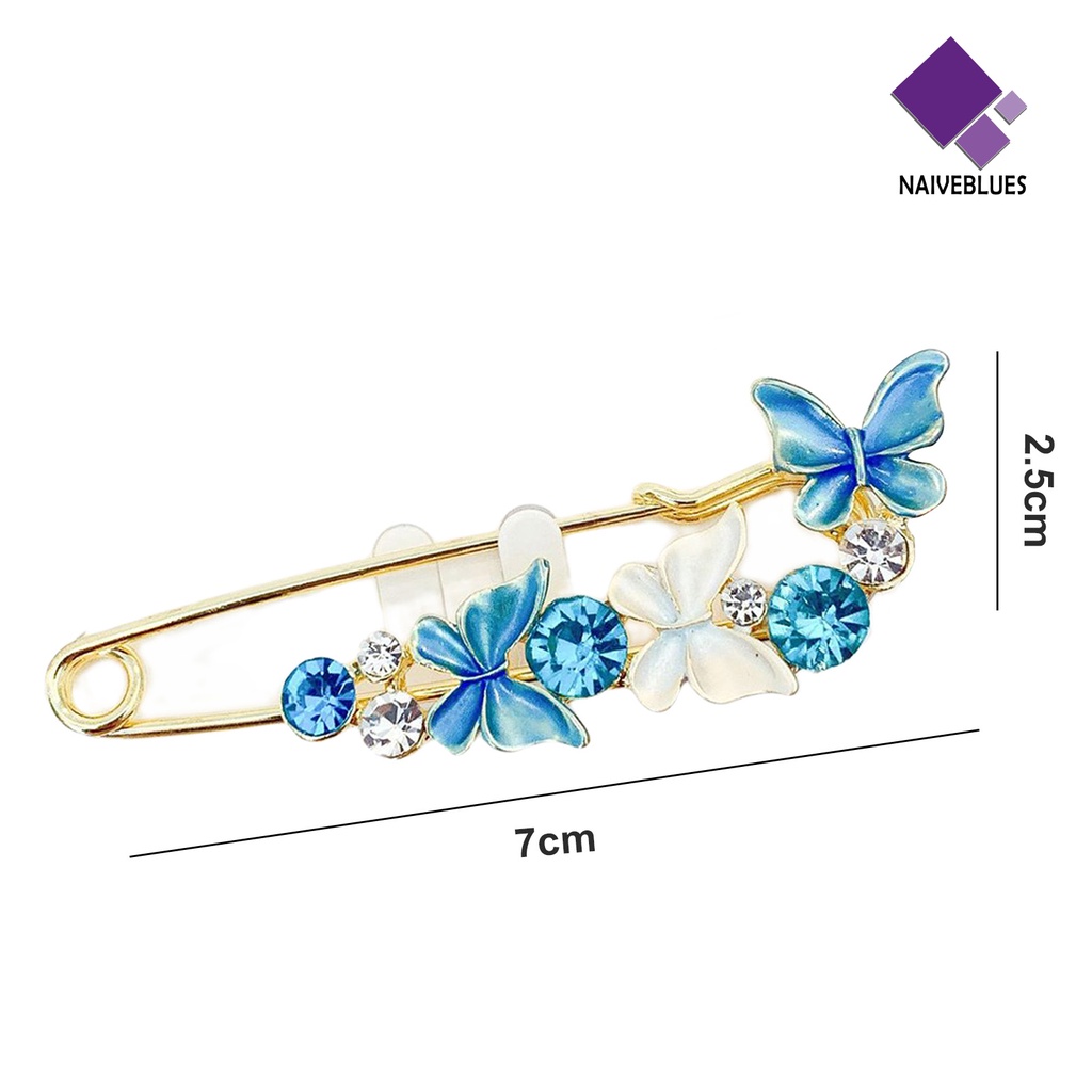 &lt; Naiveblues &gt; Bunga Pin Desain Tulip High-end Electroplating Temperamen Syal Gesper Colorfast Bros Kristal Imitasi