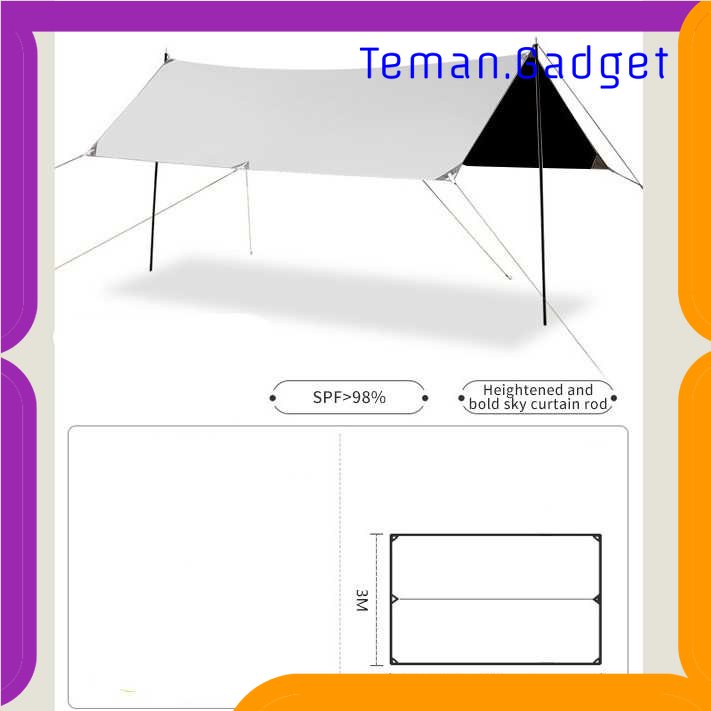 TG - OLR Buizel Tenda Camping Kanopi Flysheet Shelter Rain Proof Simple Build - B3