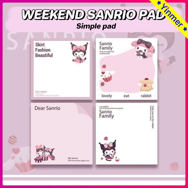 

COD✨50 Lember Stickey Note Kartun Lucu Sanrio/Kuromi/Melody Terbaru Kertas Memo Diary New Edition DIY Impor-Yinmer