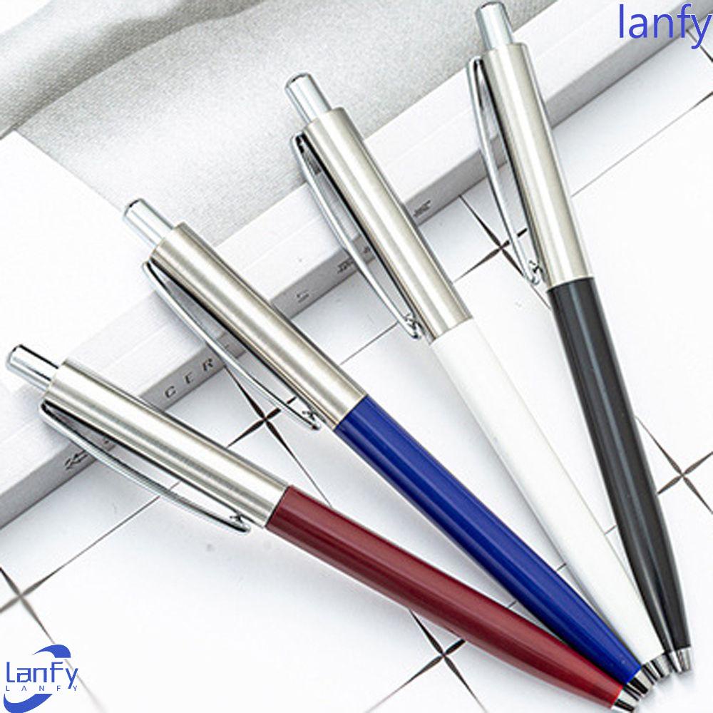 Lanfy Ball Pen Mewah Berputar Untuk Alat Tulis Kantor Sekolah Kualitas Top Metal Pen Press Style Hadiah Anak Bolpen Ballpoint