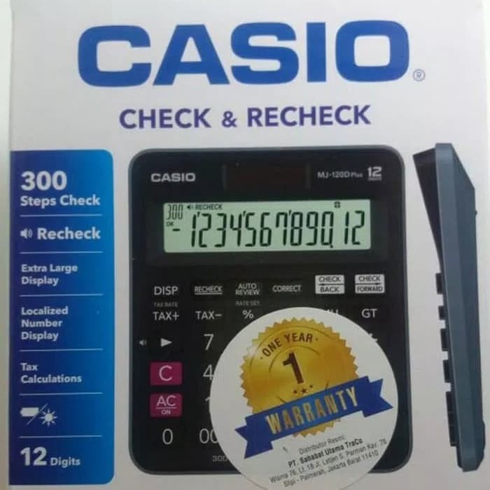 

Casio MJ-120 D PLUS CHECK & CORRECT Kalkulator / Calculator MJ 120D