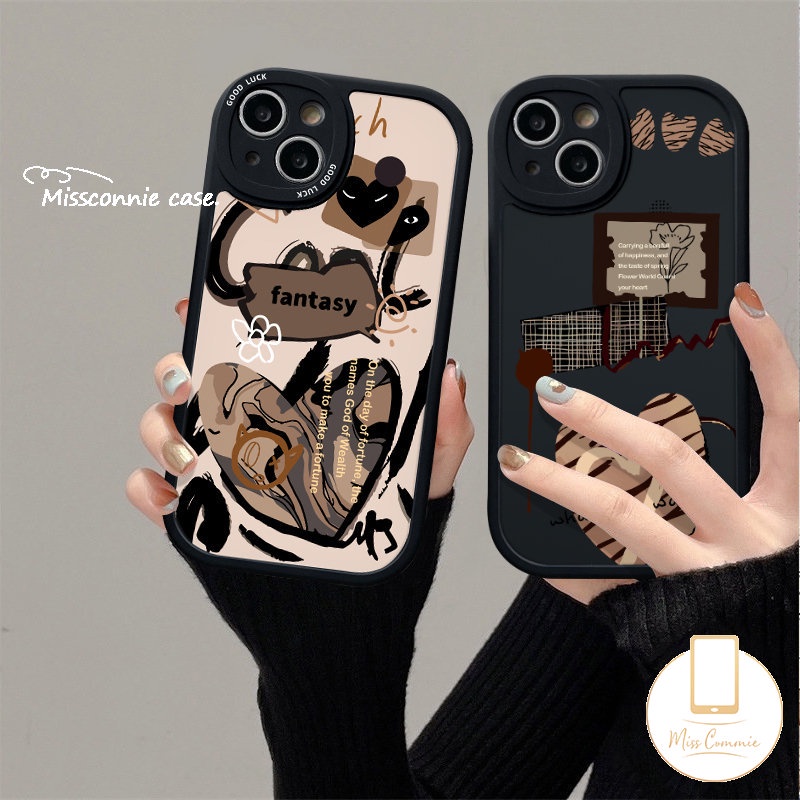 Graffiti Cinta Hati Trendi Merek Comme des Garcons Case Untuk Infinix Smart5 6panas10 9 10T 10s 11s 11 Bermain Panas10 Lite Note8 Shockproof Silikon Lembut Tpu Penutup Belakang