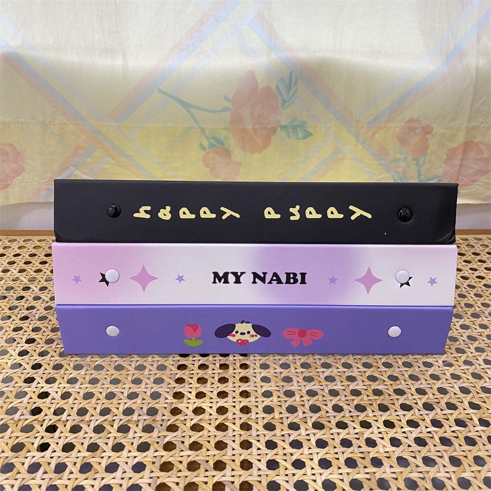 A5 Loose-leaf Puppy Butterfly Card Book Empat Istana Loose-leaf 10cm 16.6 cm Cinta Kacang Photocard Star Chasing Polaroid Buku Penyimpanan