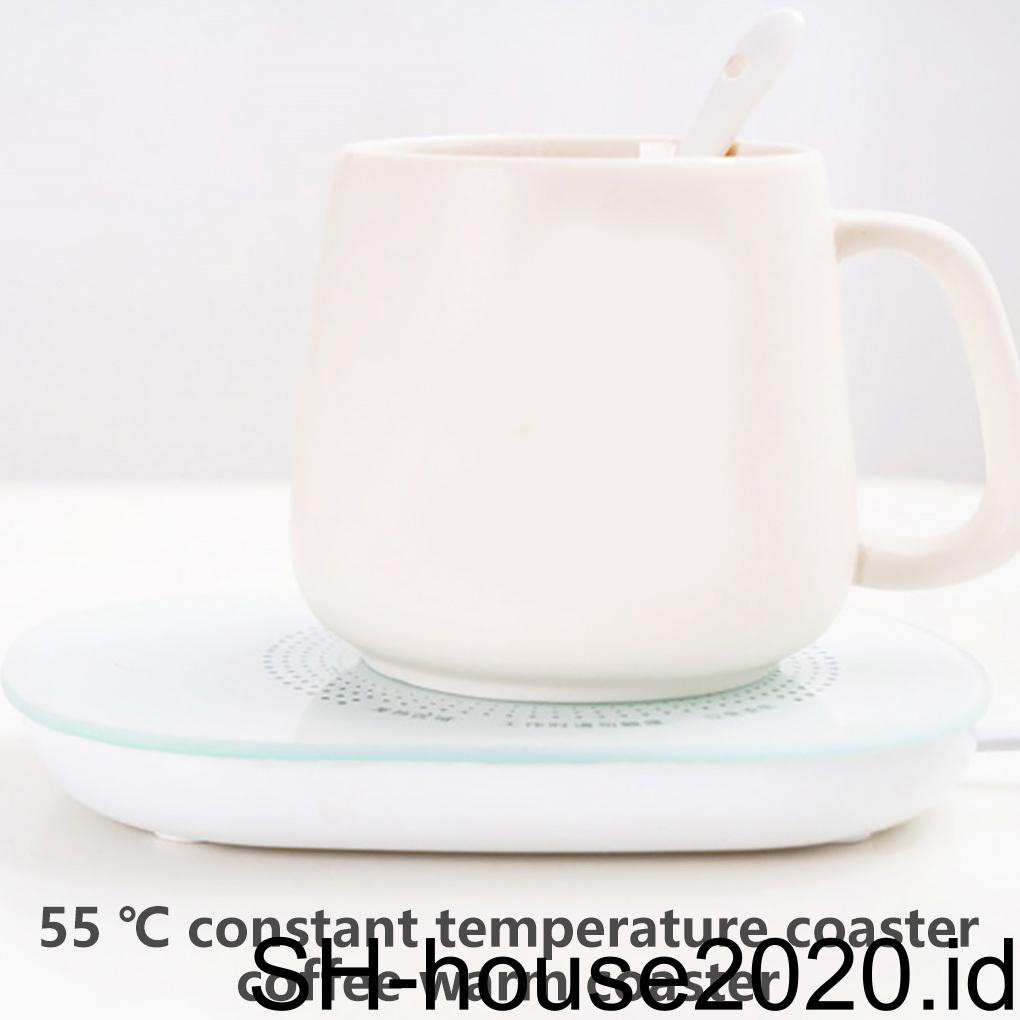 55℃ Pemanas Kopi Susu Teh Coaster Tea Coffee Mug Warmer Home Office Cup Mat Pad