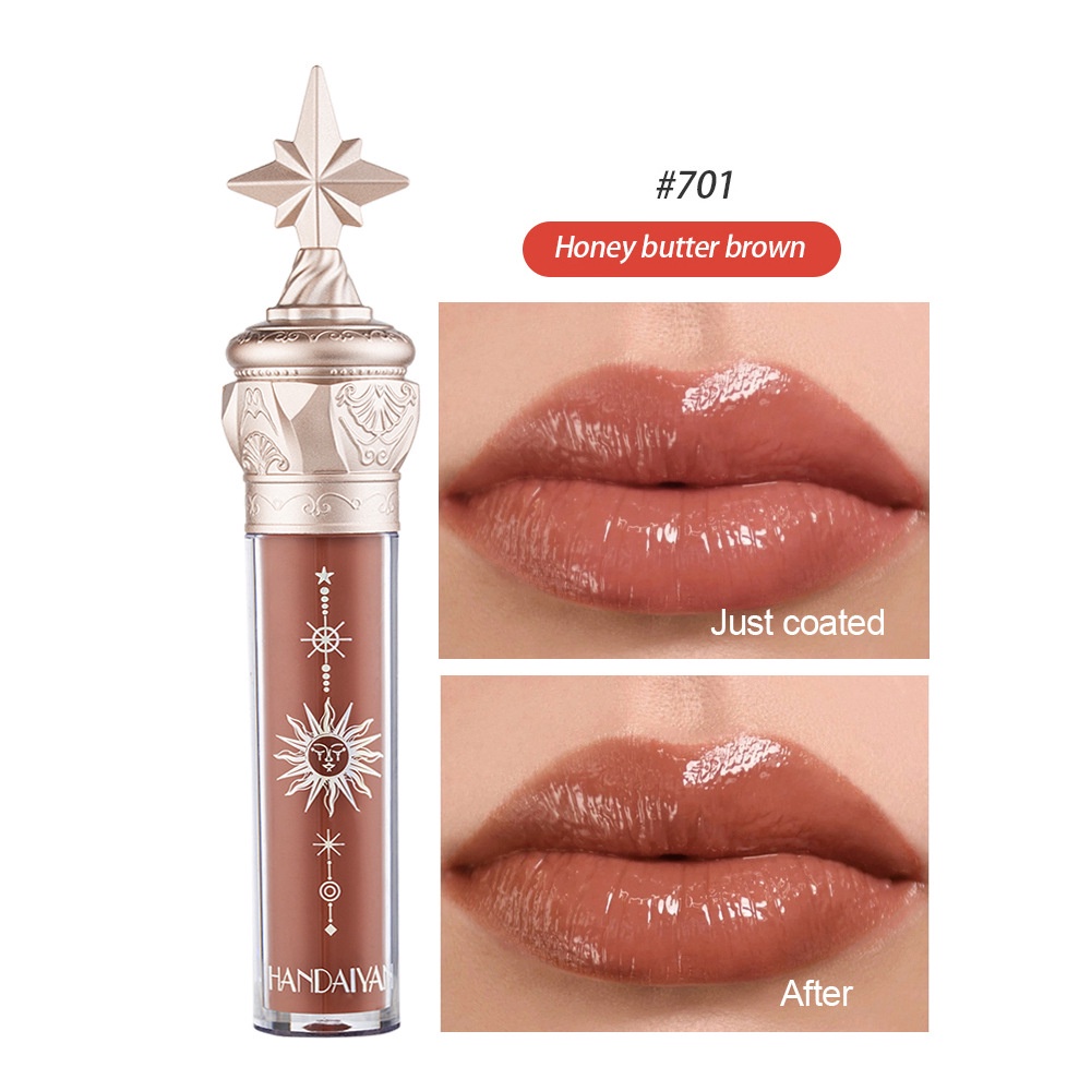 Film cahaya air cermin lip glaze kaca lip gloss lipstik