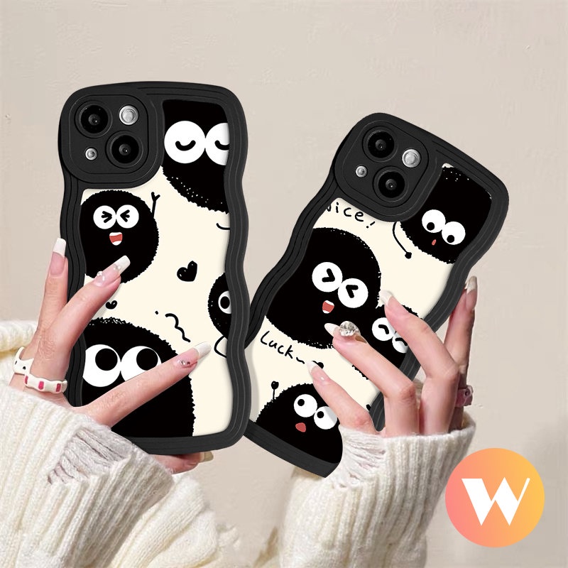 Wavy Edge Case For Infinix Hot 10 8 10T 9 11 Play Hot 11s NFC 12 Pro 10s 11s 20s 12i 10Lite 20 Note 8 10Pro 12 2023 12Pro 12 G96 Smart 5 4 6 Plus Cartoon Luck Dustbunny Soft Cover