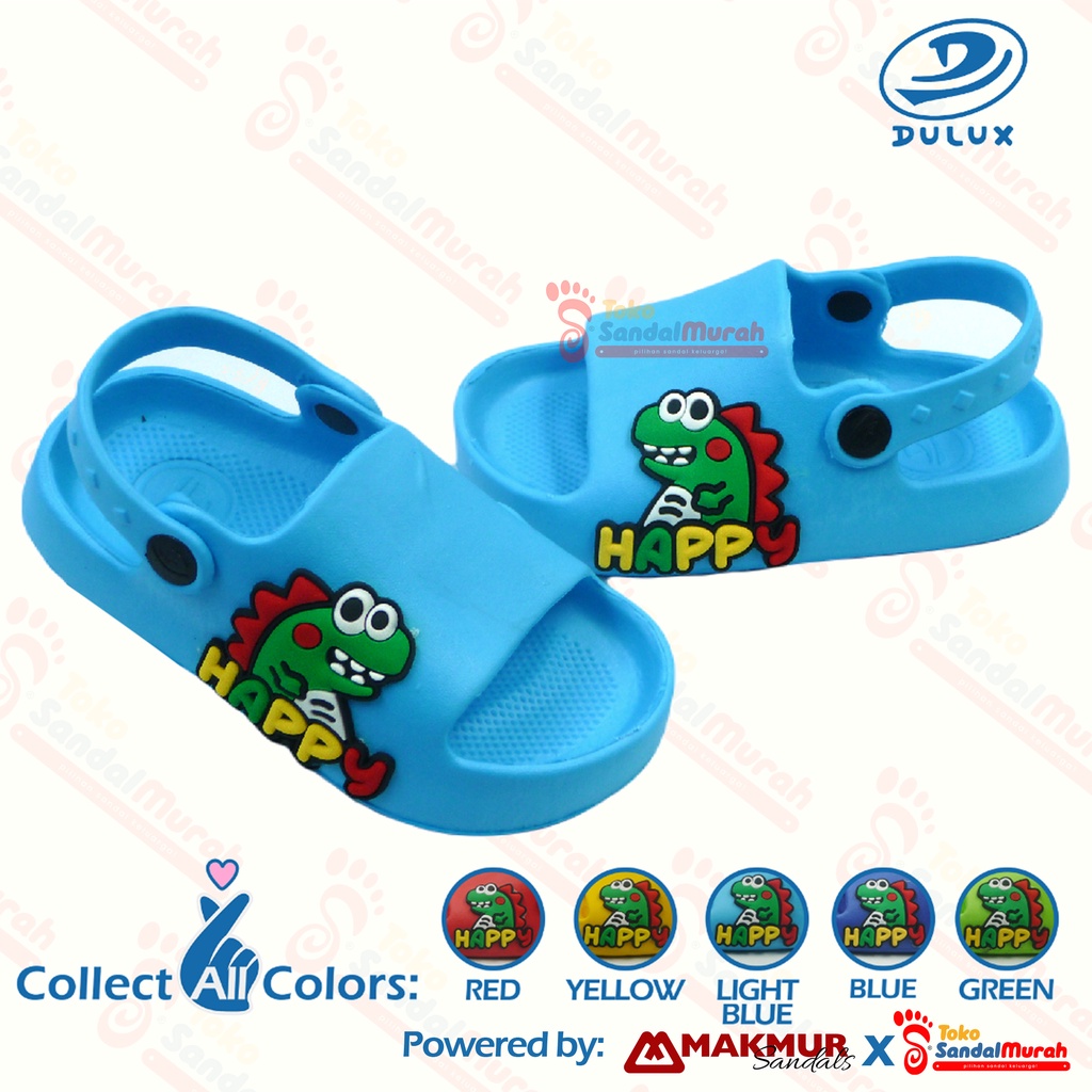 Toko Sendal Murah - Sandal Balita Uk 20 - 25 / Sandal Slop Motif Dinosaurus / Sandal Anak Tali Belakang / Sandal Lucu Kekinian Model Terbaru [Toko Sendal Murah M 386 E Dino]