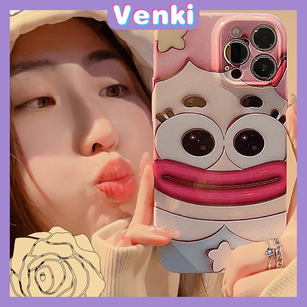 VENKI - For iPhone 11 iPhone Case Cream Glossy Soft Case TPU Shockproof Camera Cover Protection Bear Bunny Compatible with iPhone 14 13 Pro max 12 Pro Max 11 xr xs max 7Plus 8Plus