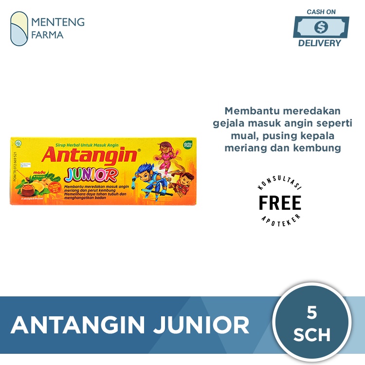 Antangin Junior 5 Sachet - Meredakan Masuk Angin Anak