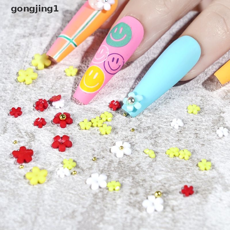 Ggg 11warna Dekorasi Nail Art Bunga PVC 3D Lucu Ukuran Campur Manicure ID