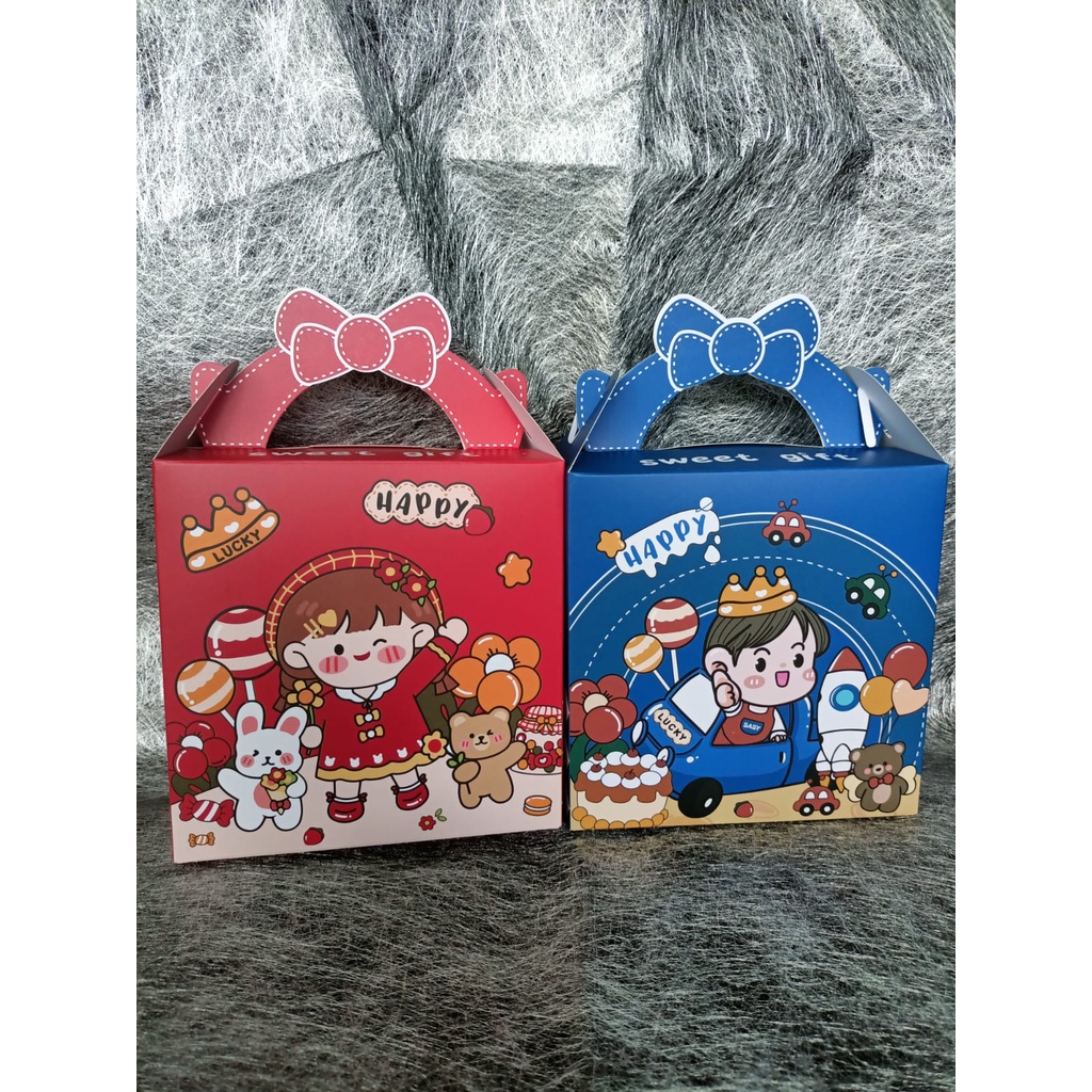 

Kotak Bingkisan Snack Hamper Anak Kantong Snack Souvenir Tenteng Kotak Kado Anak Lucu