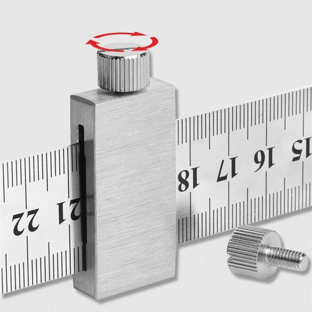 POPULAR Populer Penggaris Posisi Blok Portable Pertukangan Pertukangan Pertukangan Scriber Gadget Alat Ukur Penggaris