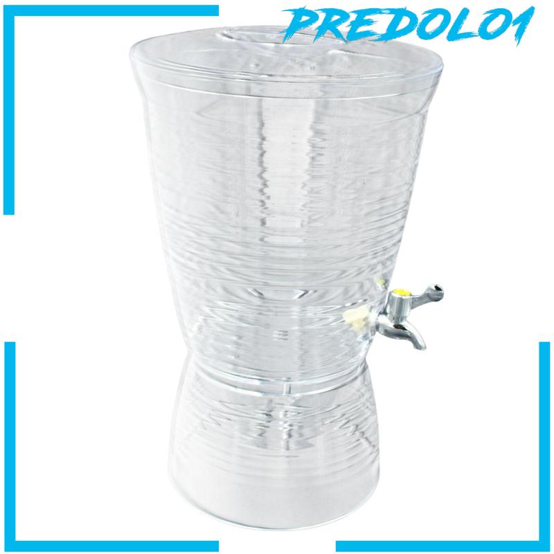 [Predolo1] Dispenser Minuman Dengan Kran Stainless Steel 10L with Cover Jug Kettle Bucket