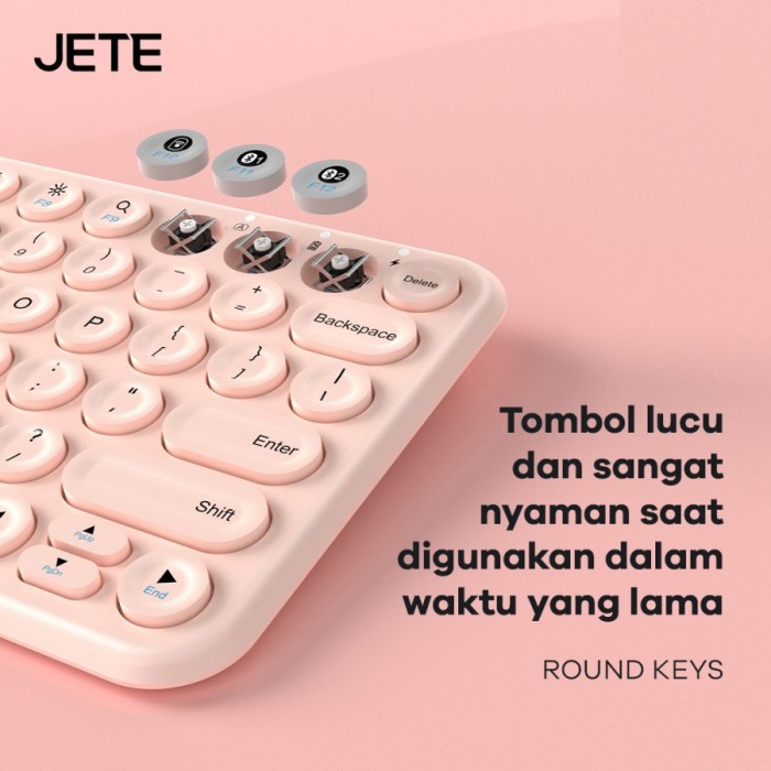 Bundle JETE Keyboard Bluetooth SK1 + Mouse MS3 Wireless - Garansi Resmi