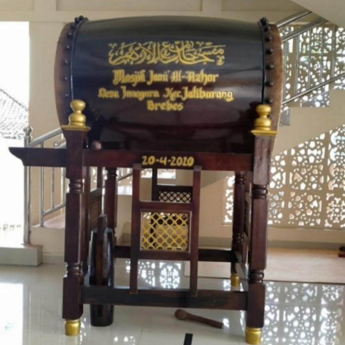 Bedug Masjid Ukiran Kayu Jati 125 x 175 cm 16-RMW