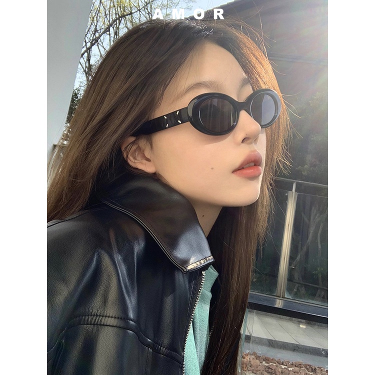 Kacamata Oval GM retro sunglasses female