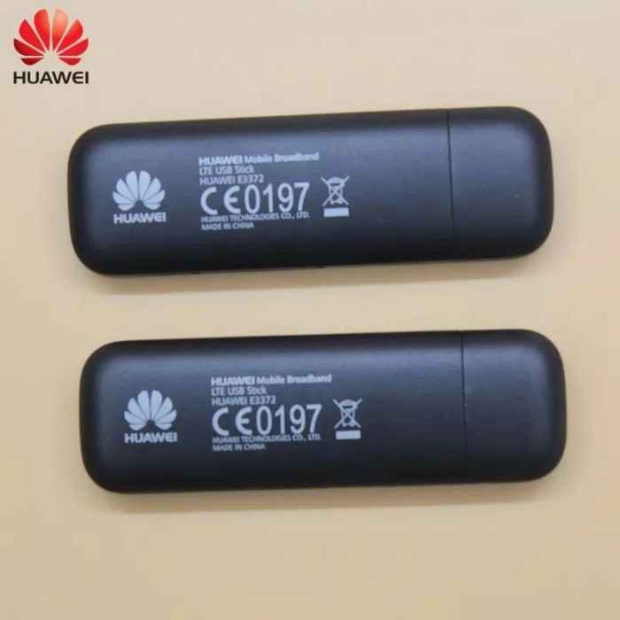 Modem Huawei E3372 Speed 150Mbps 4G LTE Cat4(Support All Operator GSM) - E3372 HILINK, Hitam