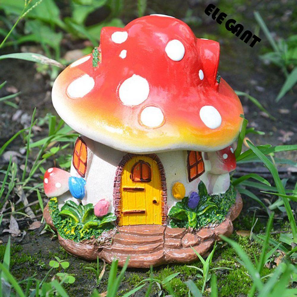 [Elegan] Rumah Jamur Natal Bonsai Craft Flower Mushroom Desktop Decor Hiasan Rumah Miniatur