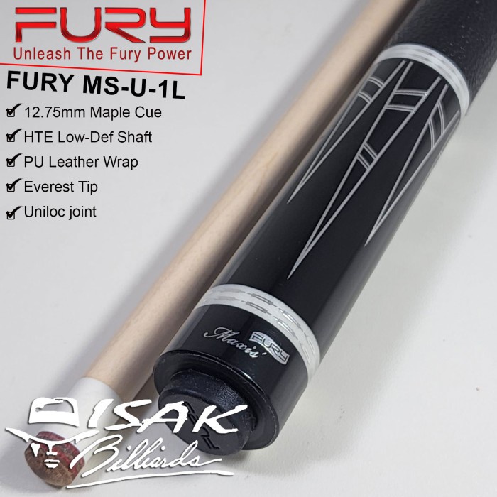 Fury MS-1L Cue - STE Low Deflection Radial Billiard Stick Biliar Stik