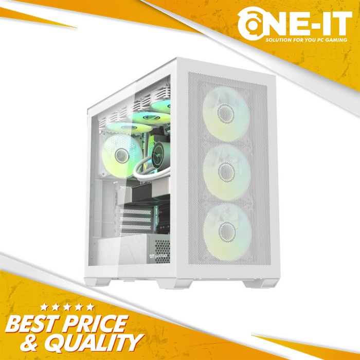 Casing Darkflash DLX4000 MESH PC Case White E-ATX Komputer