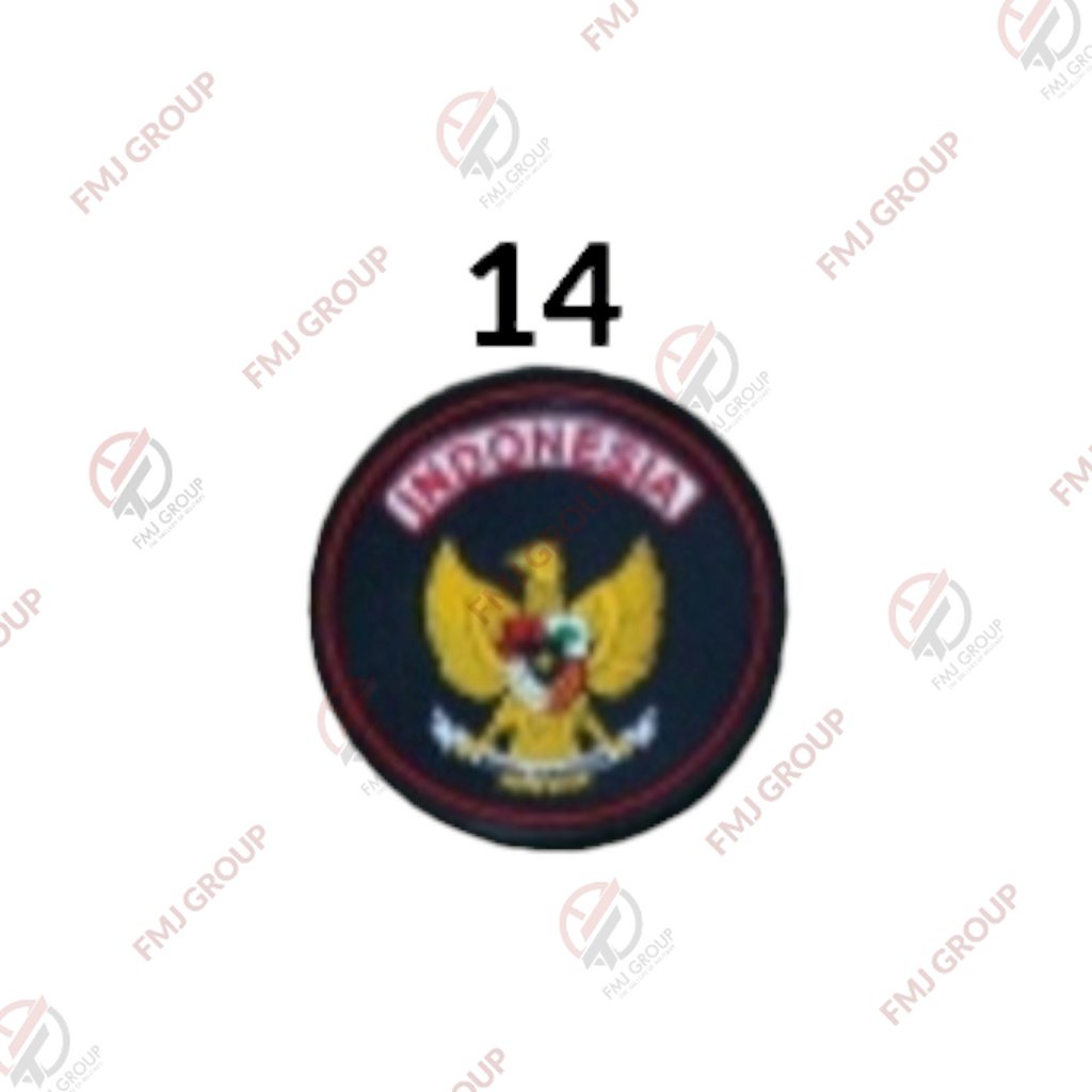 Patch Rubber Indonesia, Bendera Merah Putih, Garuda Indonesia, NKRI