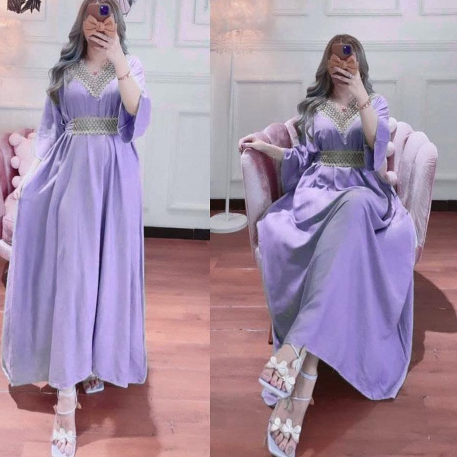 CUCI GUDANG KAFTAN TSAMIRA SUPER JUMBO BUSUI (FREE BELT/BANDANA) RAYON DIAMOND PREMIUM | GAMIS TSAMY