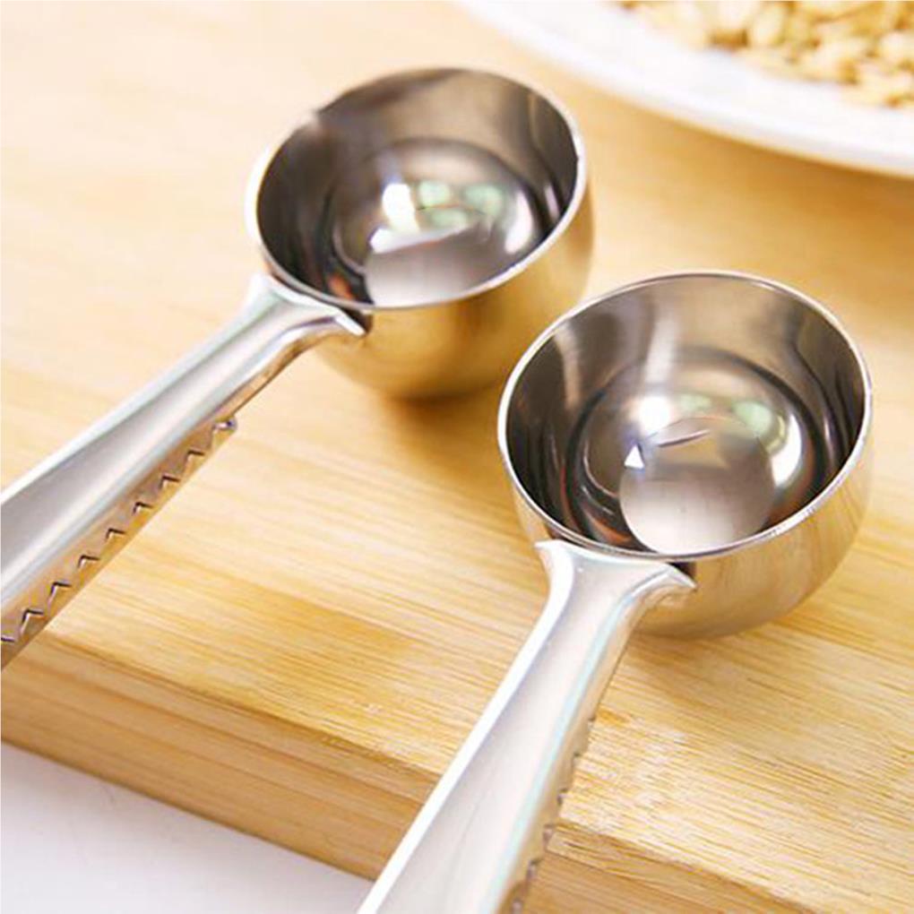 Sendok Kopi Multifungsi Stainless Steel Perlengkapan Dapur Sendok Dengan Seal Klip Coffee Measuring Spoon