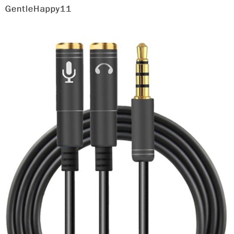 Gentlehappy 3.5mm jack headphone stereo+mic audio splitter aux extension Kabel Adaptor id