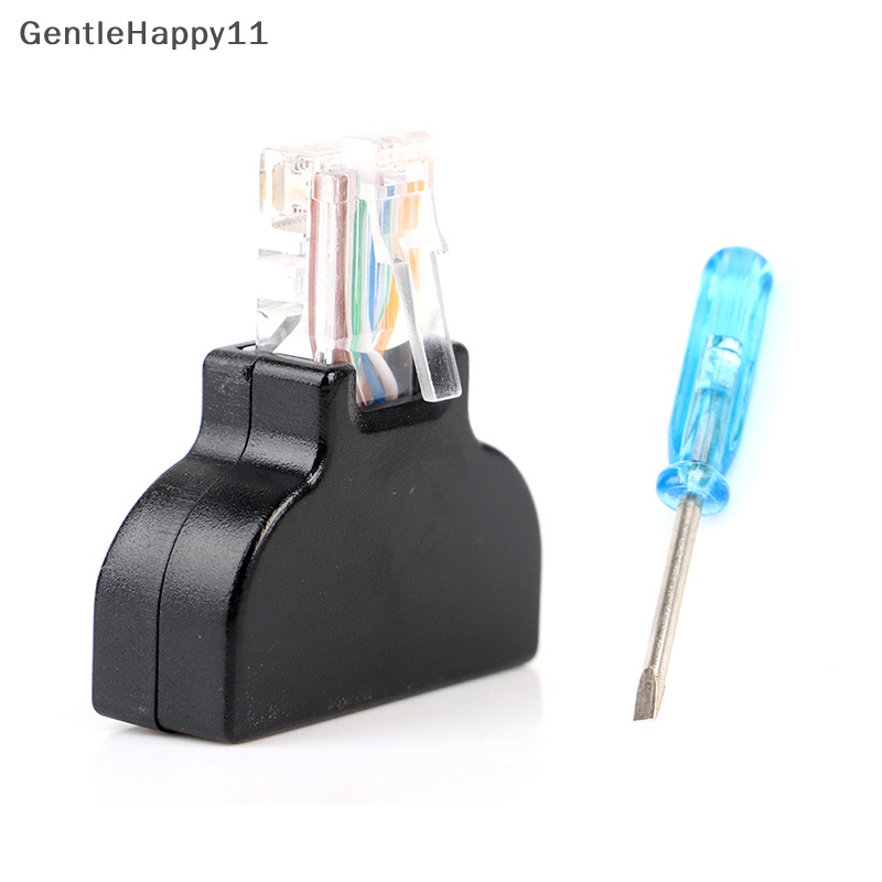 Gentlehappy RJ45 Ethernet Female to 8pin Konektor Terminal AV Sekrup Untuk CCTV Digital id