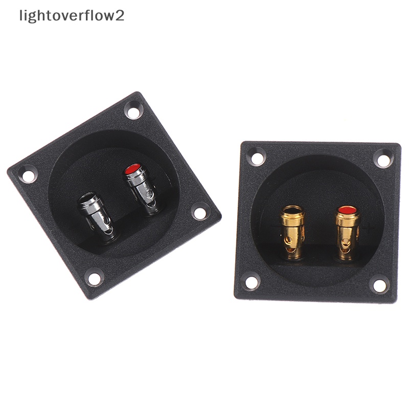 [lightoverflow2] 1pc Steker Subwoofer Cup Bulat 50mm Konektor Terminal Kotak Speaker Stereo Mobil [ID]