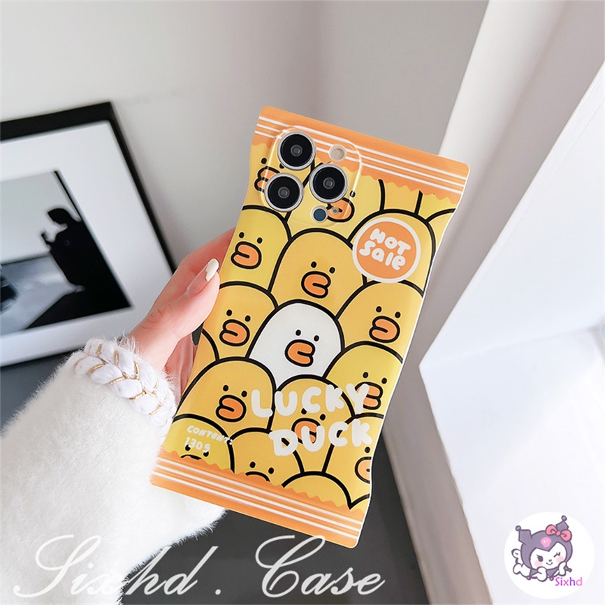 Redmi 12C 10C 10A 10 Note 12 11 11s 10s 10 9 8Pro 9T 9C 9A 9 Xiaomi 12 Lite 11Lite 12T 11T 10T Poco M3 X4Pro Fun Yellow Cute Lucky Duck Snack Bag Handphone Soft Case