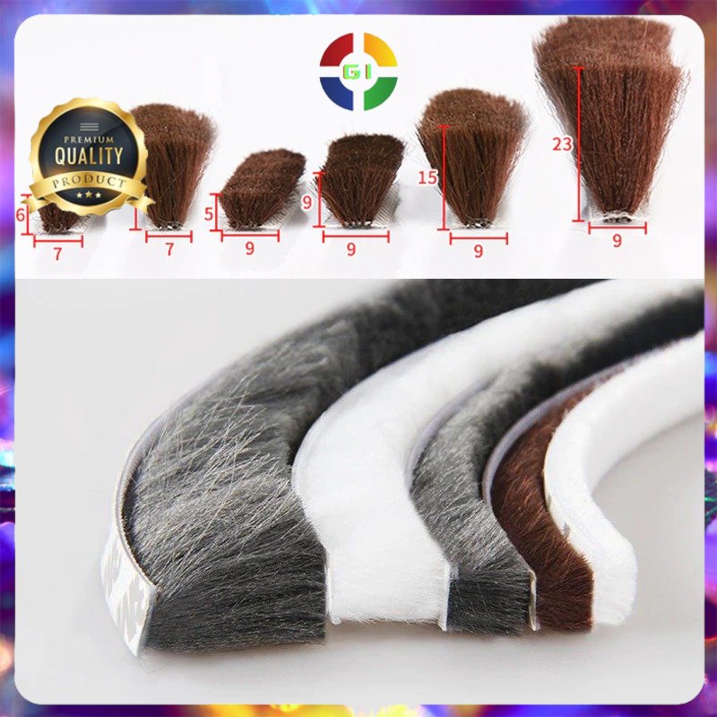 Lis Strip Pintu Brush Strip Sealing Sound Insulation 9 x 9 mm 5M Gray