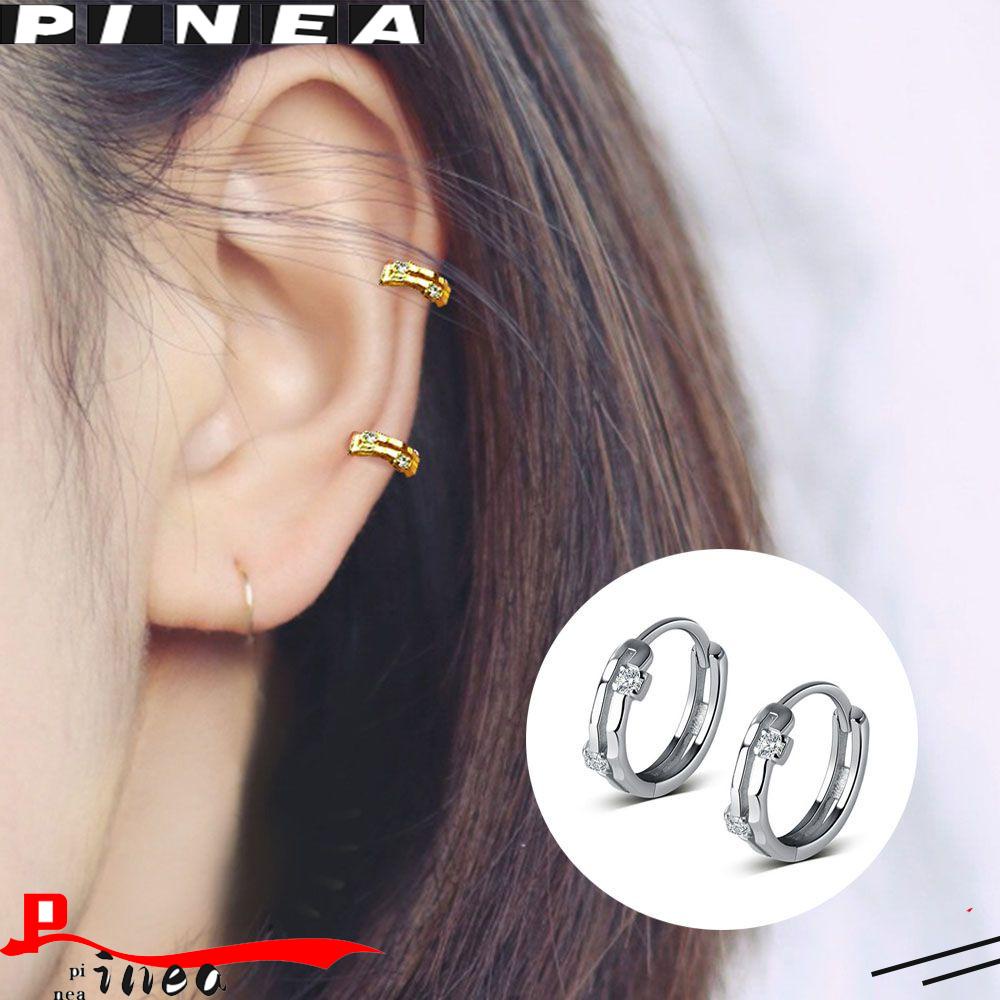 Anting Hoop Nanas Sederhana Tindik Tulang Rawan Perhiasan Hypoallergenic Cubic Zirconia