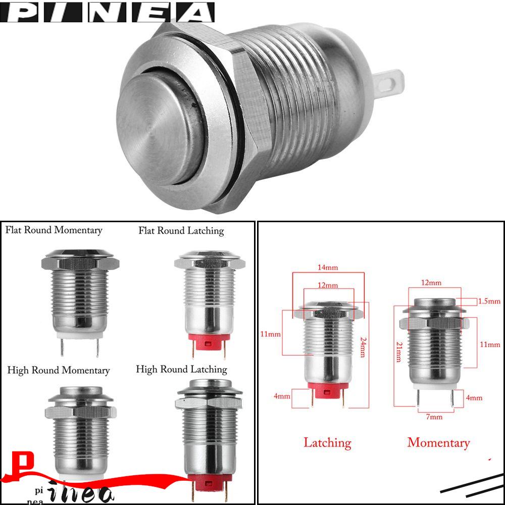 Pineapple Push Button Saklar Ring Metal 250V Latcing