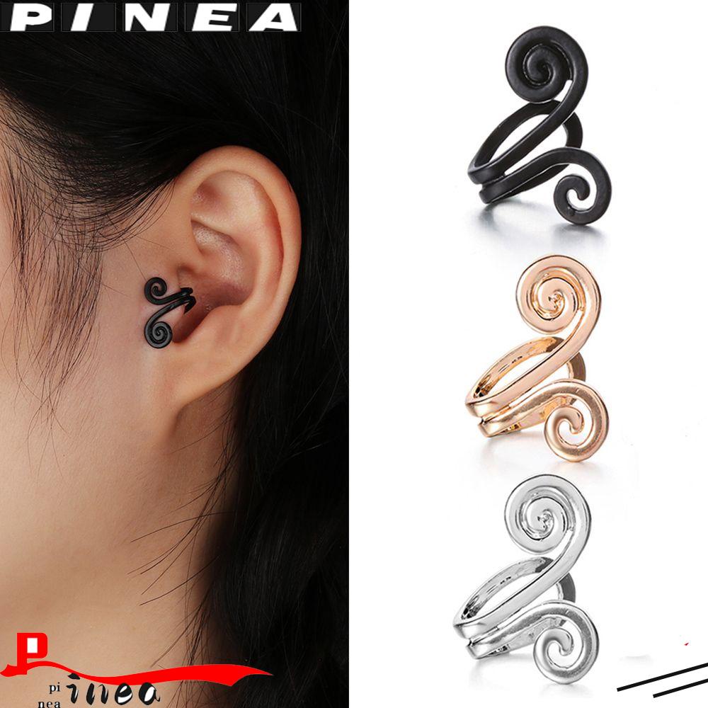 Anting Manset Nanas Fashion Pesta Unisex Tanpa Tindik