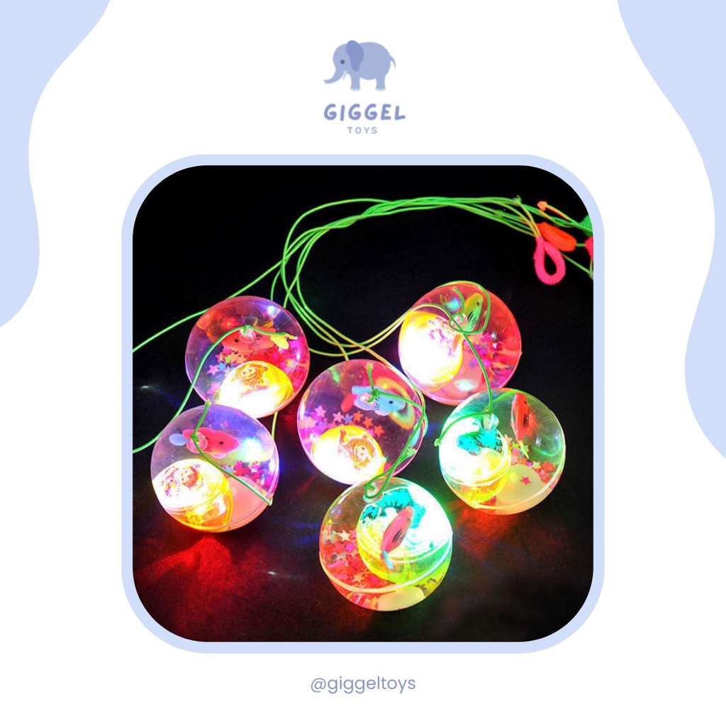 [ Giggel ] Bekel Lampu LED / Bola Karet LED Nyala / Flashing Ball