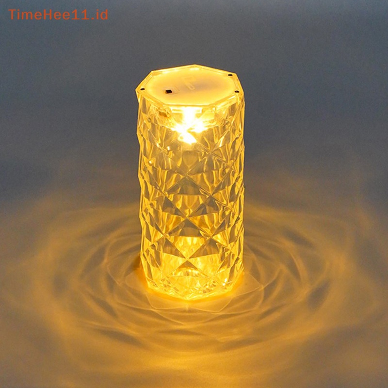 Timehee Nordic Crystal Lampu Meja LED Bar Lampu Sentuh Golden Lampu Meja Ruang Tamu Kamar Tidur Hotel Lampu Samping Tempat Tidur Lampu Pesta Lampu Malam ID