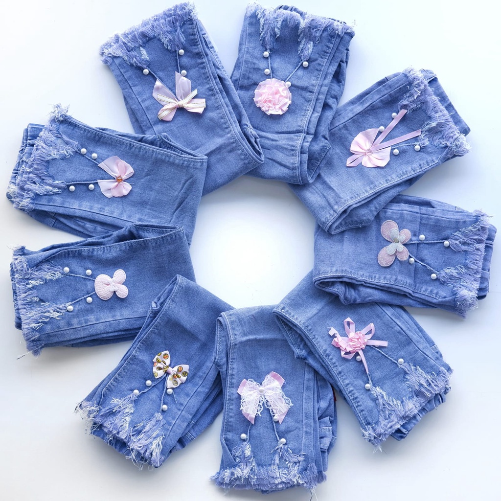 Celana Panjang Jeans Import Anak Perempuan Cewek 2-6 Tahun Mutiara Rawis