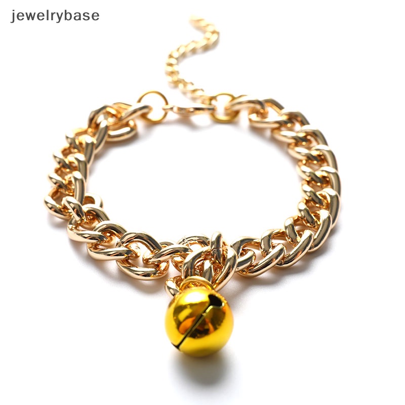 [jewelrybase] Training Anjing Kerah Kucing Peliharaan Kuba Link Tebal Rantai Kalung Emas6 /8/10inch Butik