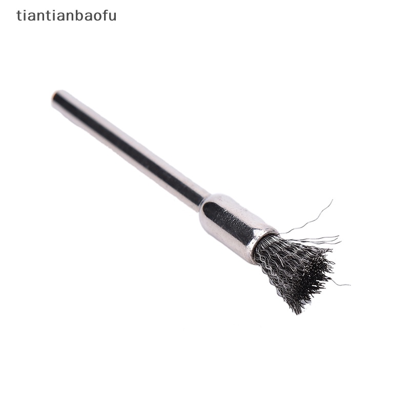 [tiantianbaofu] Baru 10pc Sikat Kawat Mini Brushes Cup Wheel Untuk Gerinda Atau Bor 3x5mm Butik