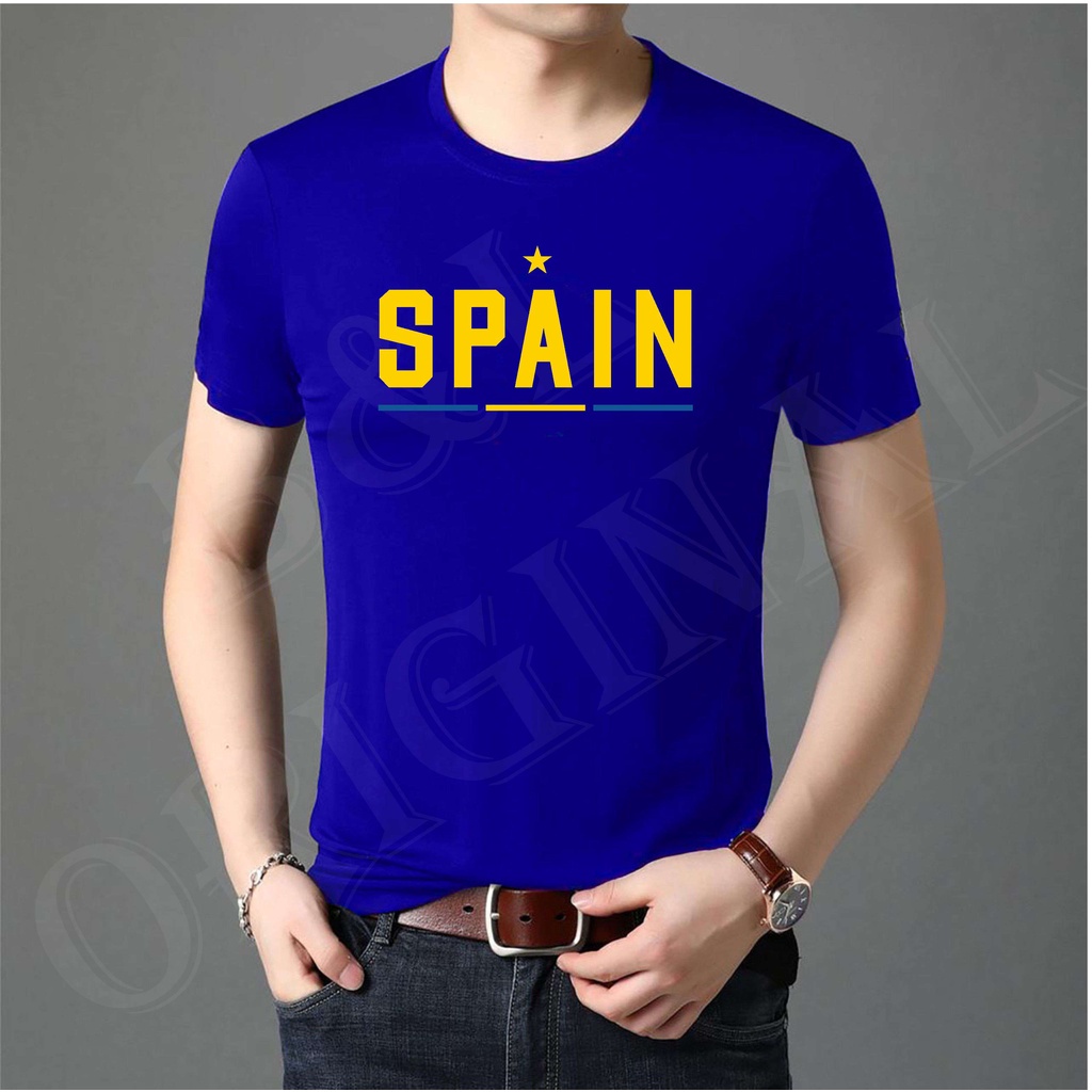 Bisa Bayar Di tempat/ BS BAJU KAOS SPAIN SPESIAL BOLA HIGH QUALITY