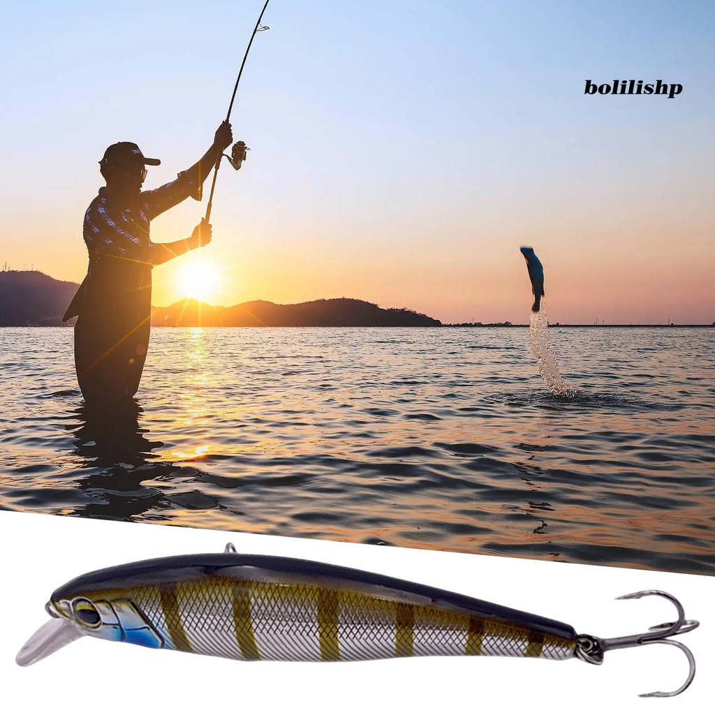 Bo-10g/9.5cm 14g/11cm Memancing Umpan Universal Realistis 3D Simulasi Fisheye Tajam Kait Warna Cerah Memancing Tackle Dengan Manik-Manik Cincin Mengambang Wobbler Ikan Kecil Umpan Keras