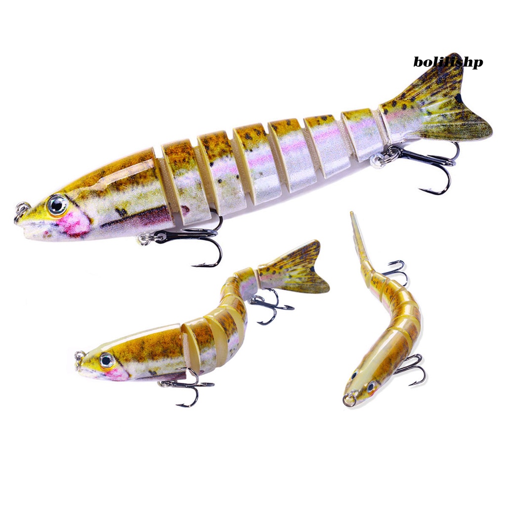 Bo-12.8cm/18g Bionic Umpan Simulasi Mata Ikan Warna Terang Tampilan Realistis Fleksibel Desain Kait Treble Warna-Warni Sangat Simulasi Memancing Umpan Umpan Perlengkapan Memancing