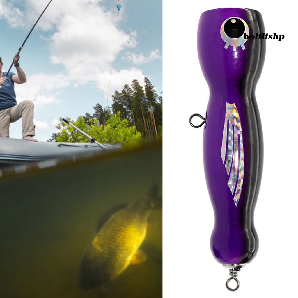 Bo-17cm/115g Umpan Pancing Kayu Kait Tajam Warna-Warni Lukisan Perahu Laut Dalam Memancing Gelombang Besar Mendaki Palsu Popper Umpan Untuk Offshore