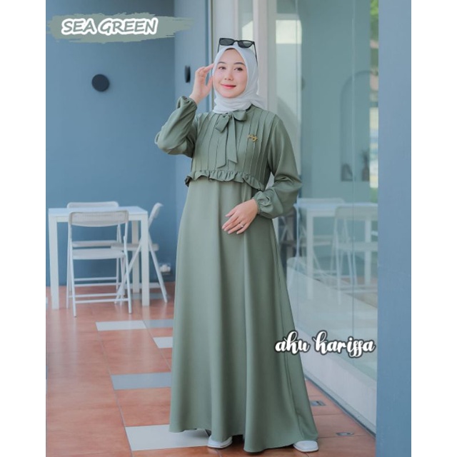 Qinasih Dress Ori Aku Karissa Dress Elegan Terbaru 2023 Gamis Ity Crepe