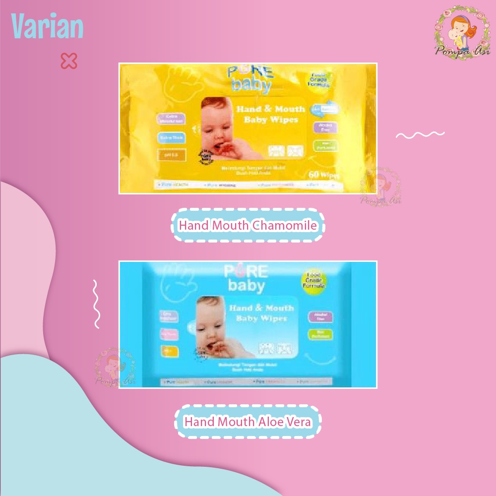 Pure Baby Hand &amp; Mount Baby Wipes Cleansing Wipes Tissue Perlengkapan Tisu Basah Bayi By Mallpompaasi