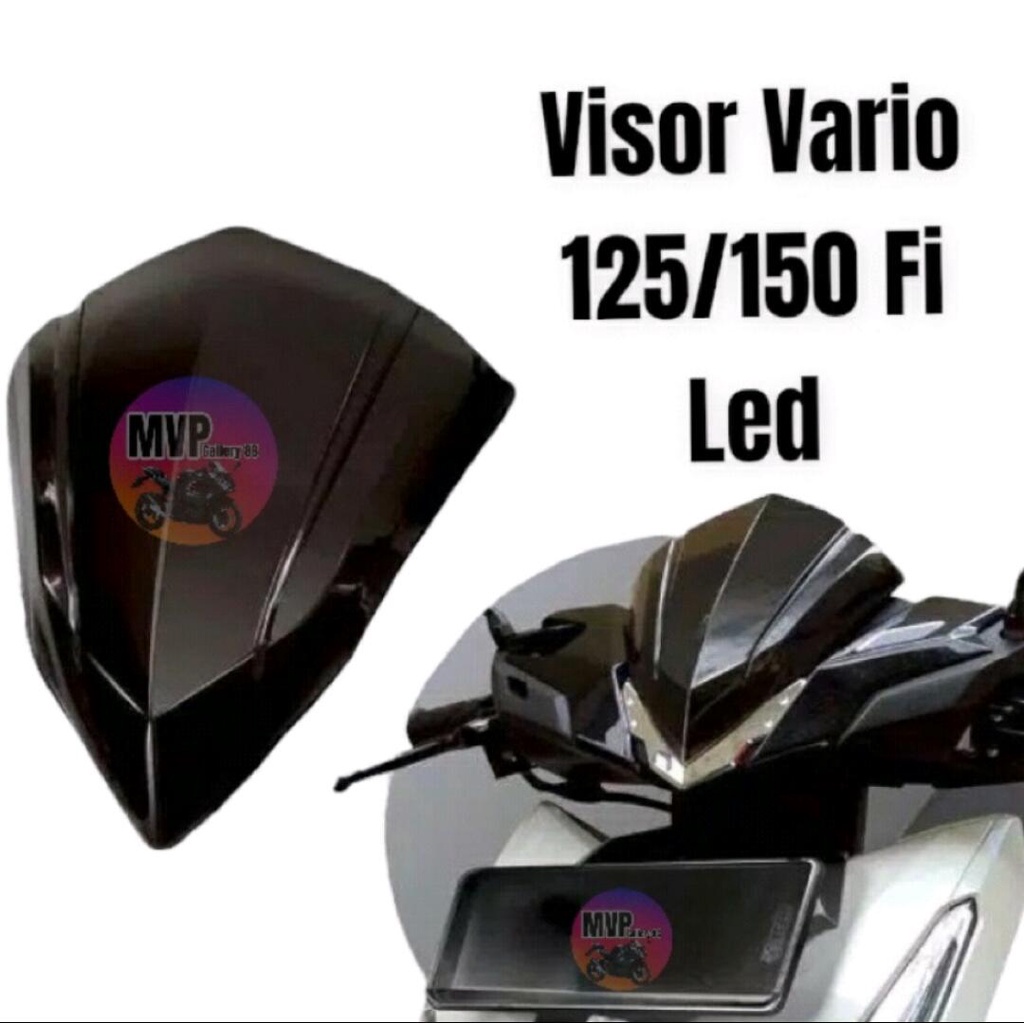 VISOR VARIO 150 DAN VARIO 125 LED ESP 2015 - 2017 WINDSHIELD VARIO 125 VARIASI HITAM -  dunia variasi