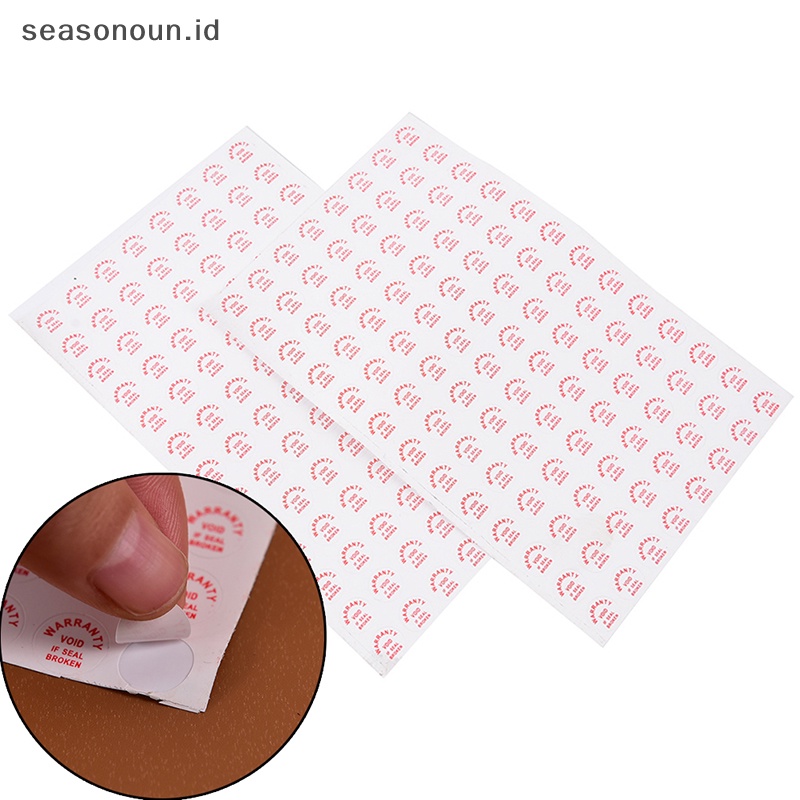 Seasonoun 2sheets/208pcs Garansi Void Jika Rusak Perlindungan Keamanan Label Stiker Segel.