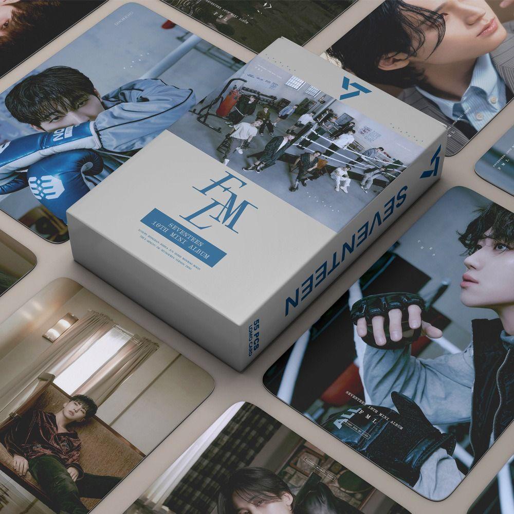 【 ELEGANT 】 Set Kartu Lomo Flash Gift Card Mainan Cewek Ulang Tahun Kekinian Fashion Cowok Grup Album Kartu Kolektor Card Unforgiven Idol Photo Seventeen Kartu Lomo